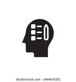 human, brain, productivity icon. Simple glyph, flat vector of Mind process icons for UI and UX, website or mobile application