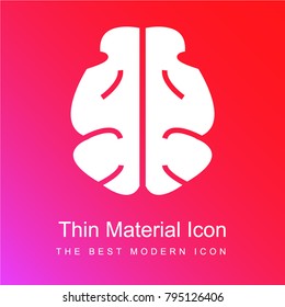 Human Brain red and pink gradient material white icon minimal design