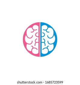 Human brain related icon on background for graphic and web design. Creative illustration concept symbol for web or mobile app.