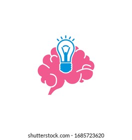 Human brain related icon on background for graphic and web design. Creative illustration concept symbol for web or mobile app.