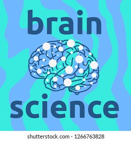 Human Brain Science Themed Design Vector Graphic