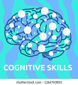 Human Brain Science Themed Design Vector Graphic