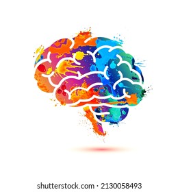 Left Right Hemisphere Human Brain Stock Vector (Royalty Free) 375129304 ...