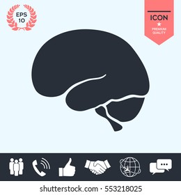 Human brain silhouette