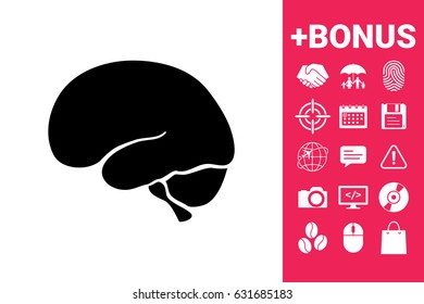 Human brain silhouette