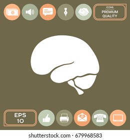 Human brain silhouette
