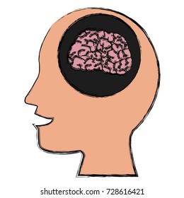 Human brain silhouette