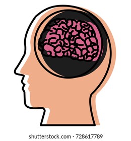 Human brain silhouette
