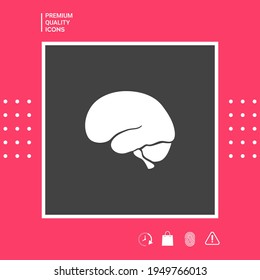 Silhouette de cerebro humano. Elementos para su diseño