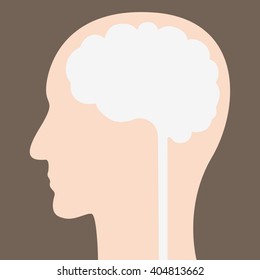 Human brain simple vector 