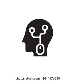 human, brain, solution icon. Simple glyph, flat vector of Mind process icons for UI and UX, website or mobile application