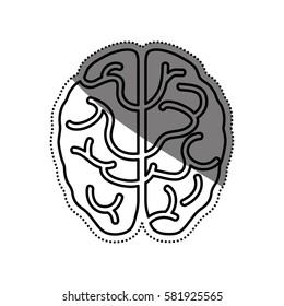Human brain symbol icon vector illustration graphic design