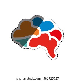 Human brain symbol icon vector illustration graphic design