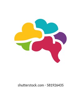 Human brain symbol icon vector illustration graphic design