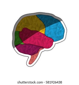 Human brain symbol icon vector illustration graphic design