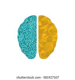 Human brain symbol icon vector illustration graphic design