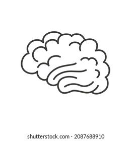 Human brain symbol. Vector illustration isolated on white background