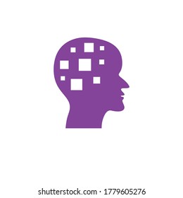 ilustración vectorial de la tecnología cerebral humana