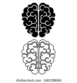 human brain vector icon. brainstorm illustration sign. creativity symbol. genius logo.