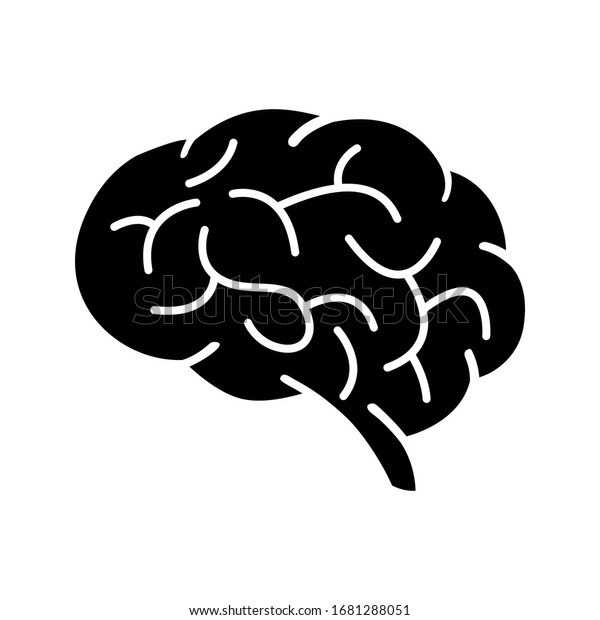 Human Brain Vector Icon Brainstorm Illustration Stock Vector (royalty 