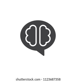 The human brain vector icon. filled flat sign for mobile concept and web design. Brain think simple solid icon. Symbol, logo illustration. Pixel perfect vector graphics