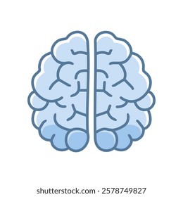 Human brain vector icon. Flat illustration of human brain vector icon for web design