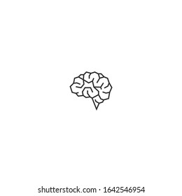 human brain vector icon illustration