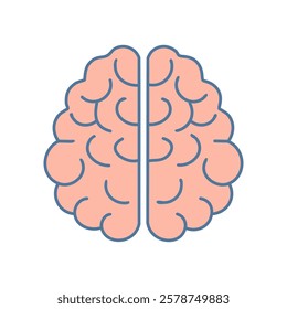 Human brain vector icon isolated on white background for your web and mobile app design, Human brain logo concept