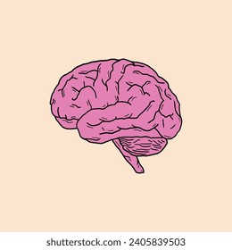 human brain vector illustration design