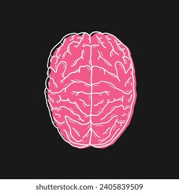 diseño de ilustración de vector cerebral humano