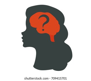 Human brain vector illustration. Human brain Icon