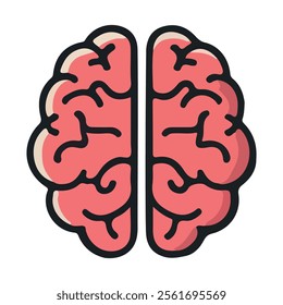 Human Brain Vector Illustration.intelligence brain icon