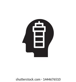 human, brain, vision icon. Simple glyph, flat vector of Mind process icons for UI and UX, website or mobile application