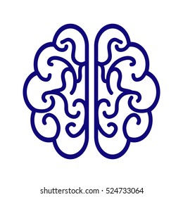the human brain, web icon. vector design