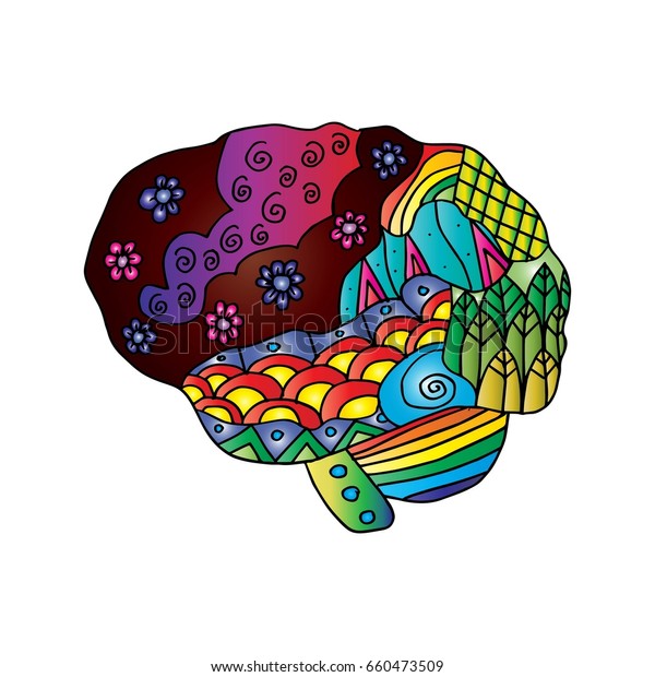 Human Brain Zentangle Stock Vector (Royalty Free) 660473509 | Shutterstock