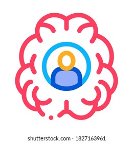 human brainstorming icon vector. human brainstorming sign. color contour symbol illustration