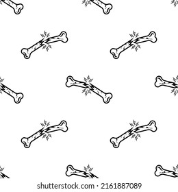 Hueso roto humano, fractura ósea, diseño transparente de vectores de patrones Ilustración de arte