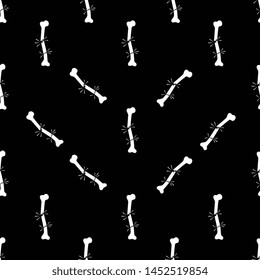 Human Broken Bone Icon Seamless Pattern Vector Art Illustration