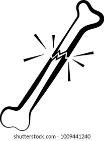 Human Broken Bone Icon Vector Art Illustration