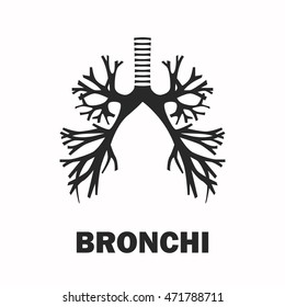 Human Bronchus Black Icon