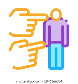 human bullying icon vector. human bullying sign. color symbol illustration
