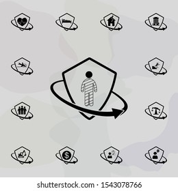 Human, burn injury insurance, health icon. Insurance icons universal set for web and mobile
