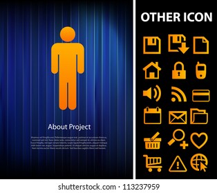 Human business background and other icon, easy editable