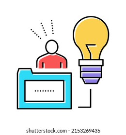 human business idea color icon vector. human business idea sign. isolated symbol illustration