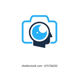 Human Camera Icon Logo Design Element
