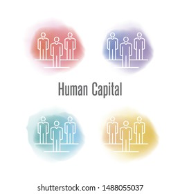 Human Capital Illustration Icon Concept Stock Vector (Royalty Free ...