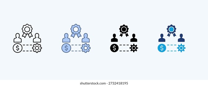 Human Capital Multiple Icon Illustration Vector