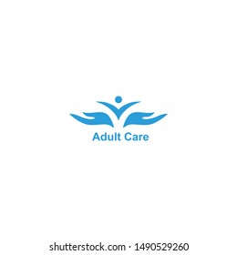 human care and hand love vector logo
