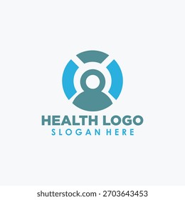 Plantilla de diseño de logotipo de cuidado humano, Vector de concepto de logotipo médico
