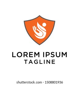 Human Care with Shield Logo Template